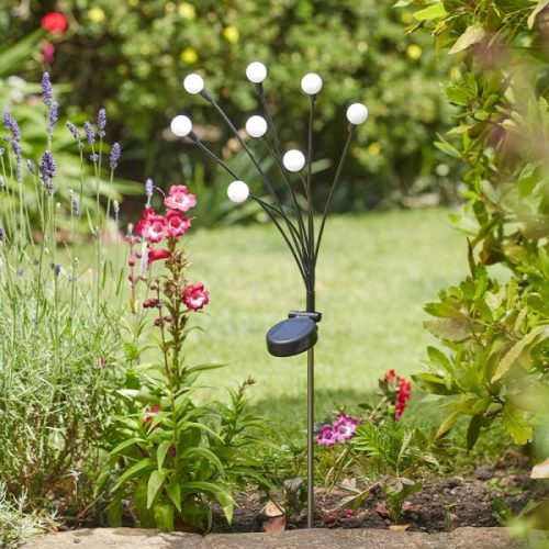 8-Stem GloGlobes Cool White Stake Light